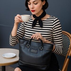 Kate Spade Black Leather Tote